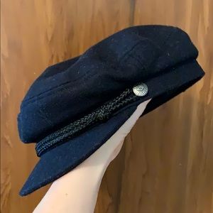 Brixton black wool fiddler hat